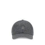Brunello Cucinelli Gray Wool Oves Aries Cap (Baseball Hat)