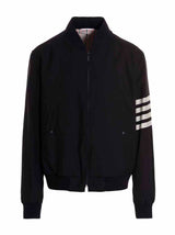 Bomber en laine bleue Thom Browne