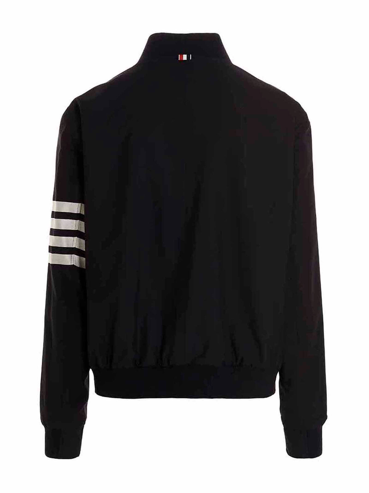 Bomber en laine bleue Thom Browne