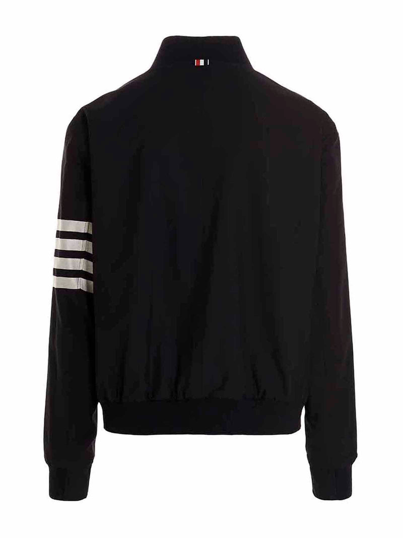 Bomber en laine bleue Thom Browne