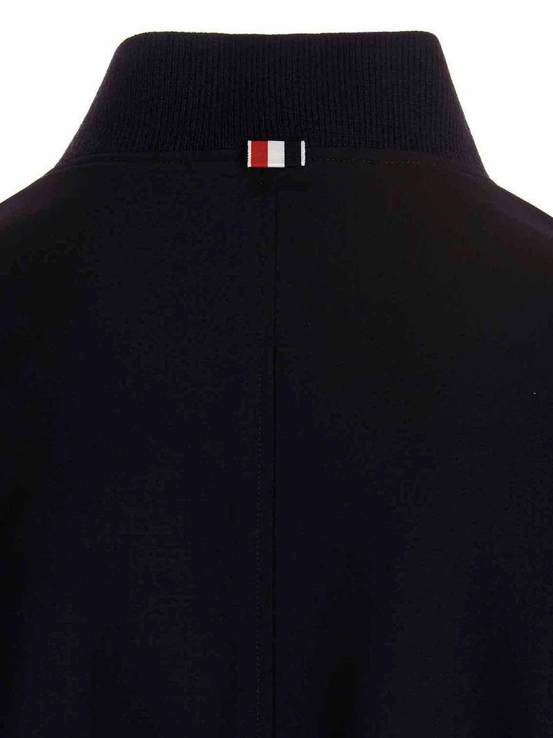 Bomber en laine bleue Thom Browne