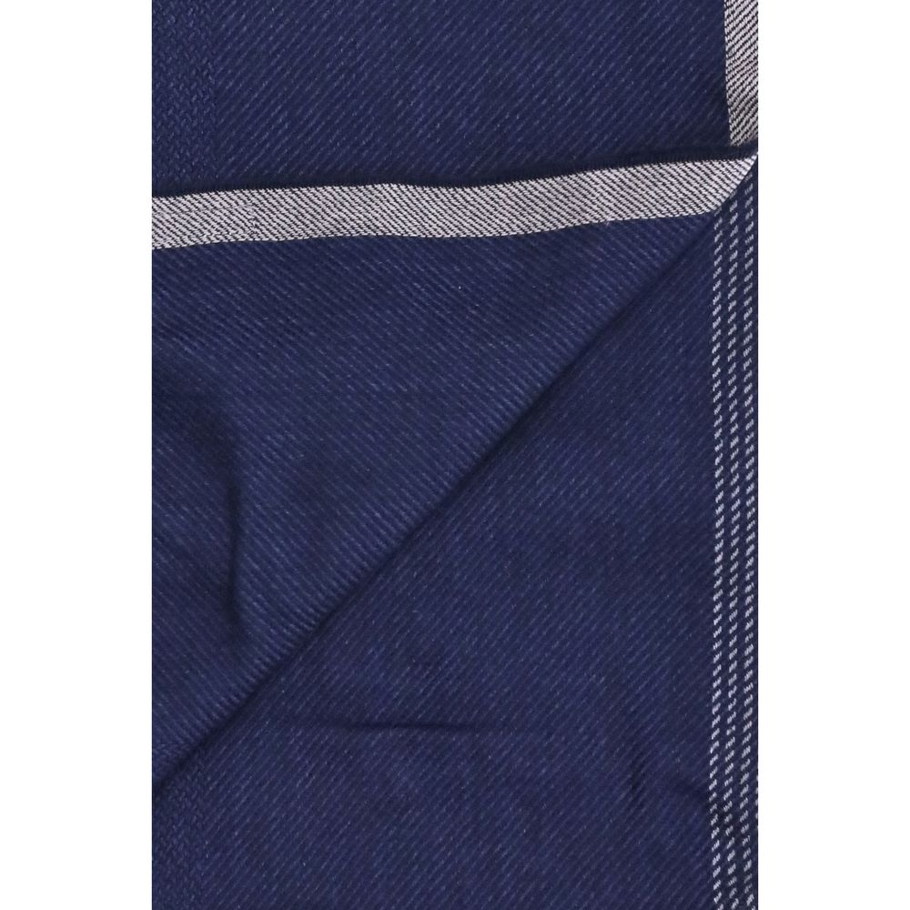 Écharpe en cachemire bleu Brunello Cucinelli