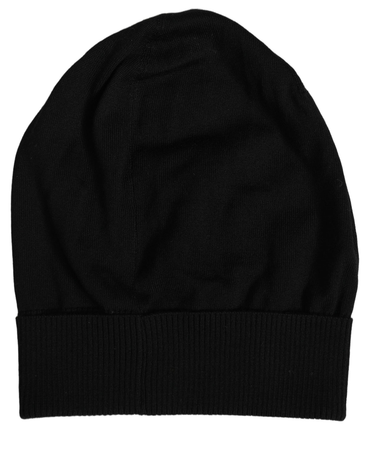 Dolce & Gabbana Homme Bonnet d'hiver en Laine Noir Tricoté Casquette Taille Unique