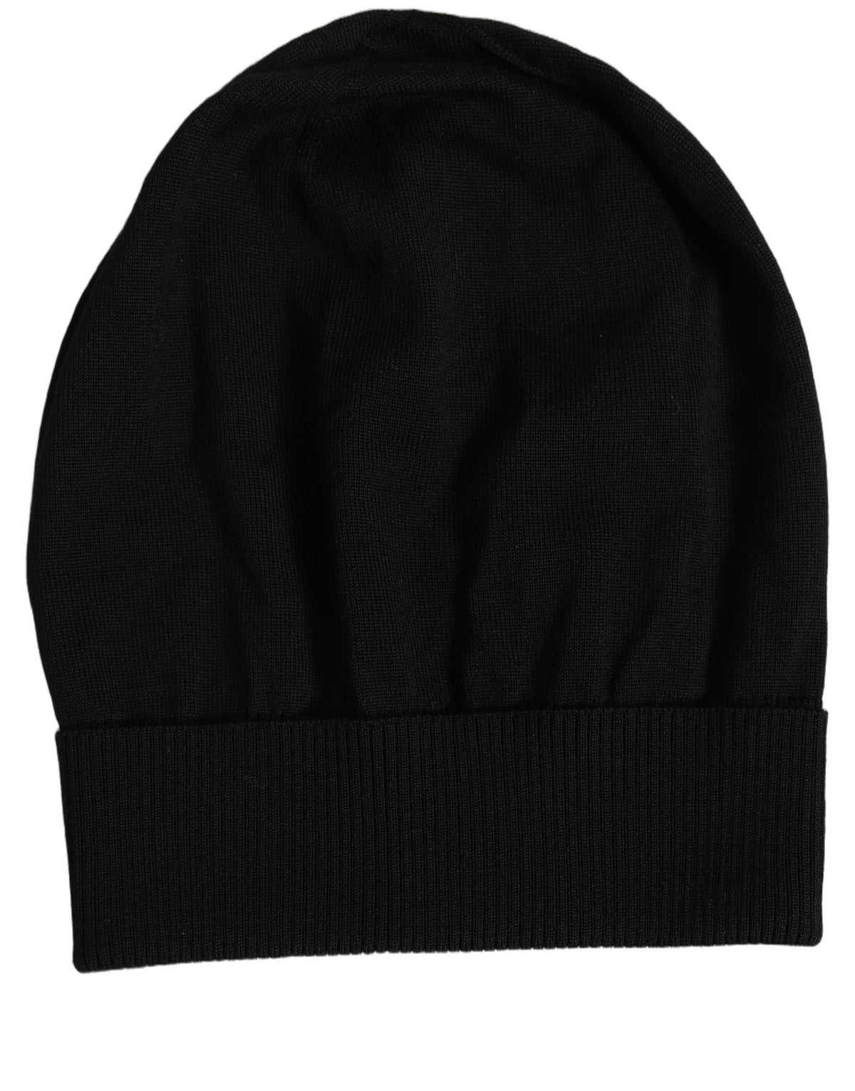 Dolce & Gabbana Homme Bonnet d'hiver en Laine Noir Tricoté Casquette Taille Unique