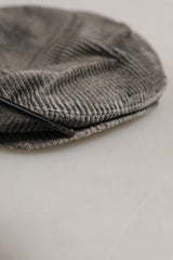 Casquette Gavroche Dolce & Gabbana Homme en Coton et Velours Côtelé Gris