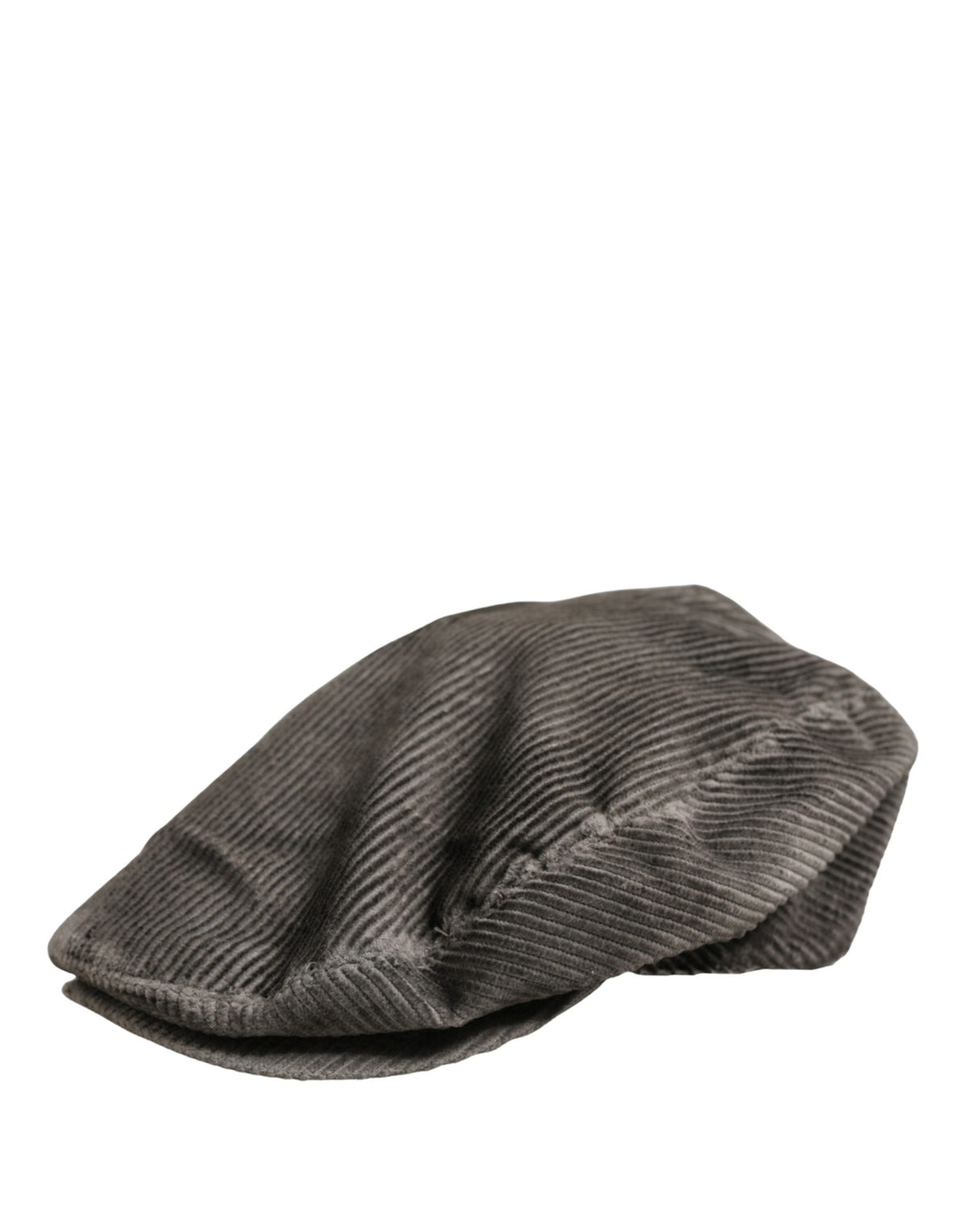 Casquette Gavroche Dolce & Gabbana Homme en Coton et Velours Côtelé Gris