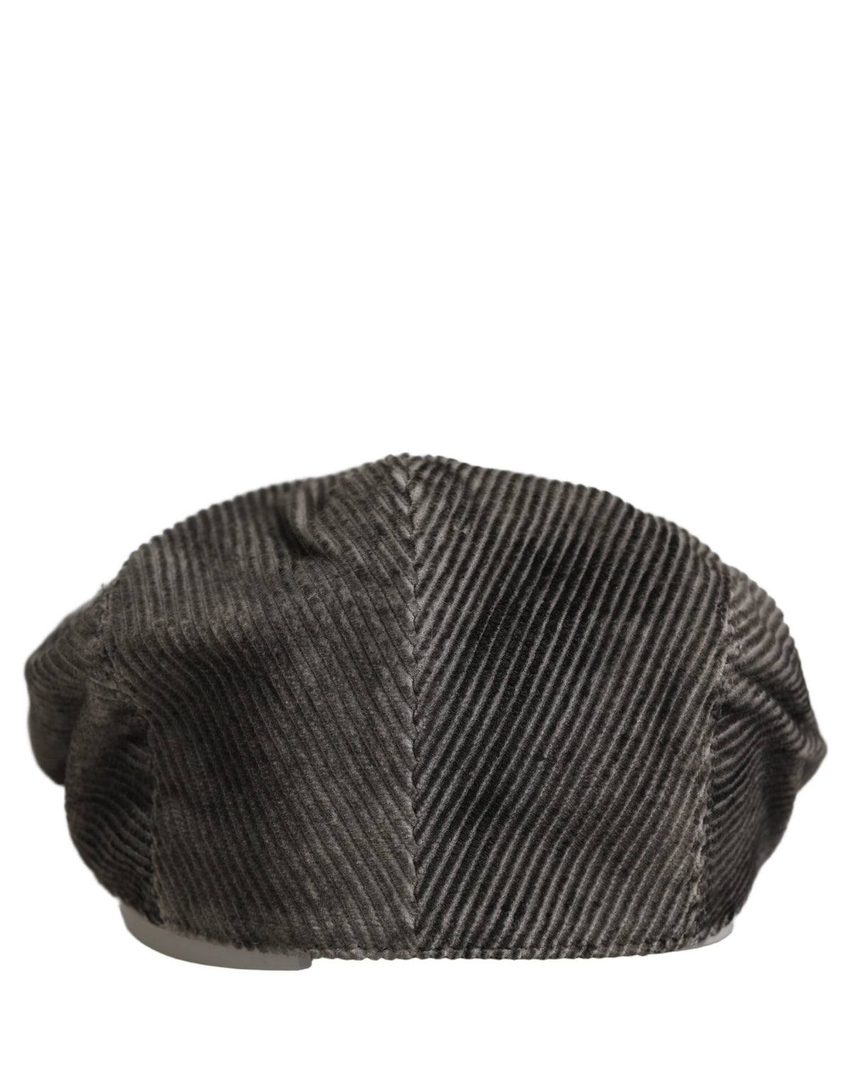 Casquette Gavroche Dolce & Gabbana Homme en Coton et Velours Côtelé Gris