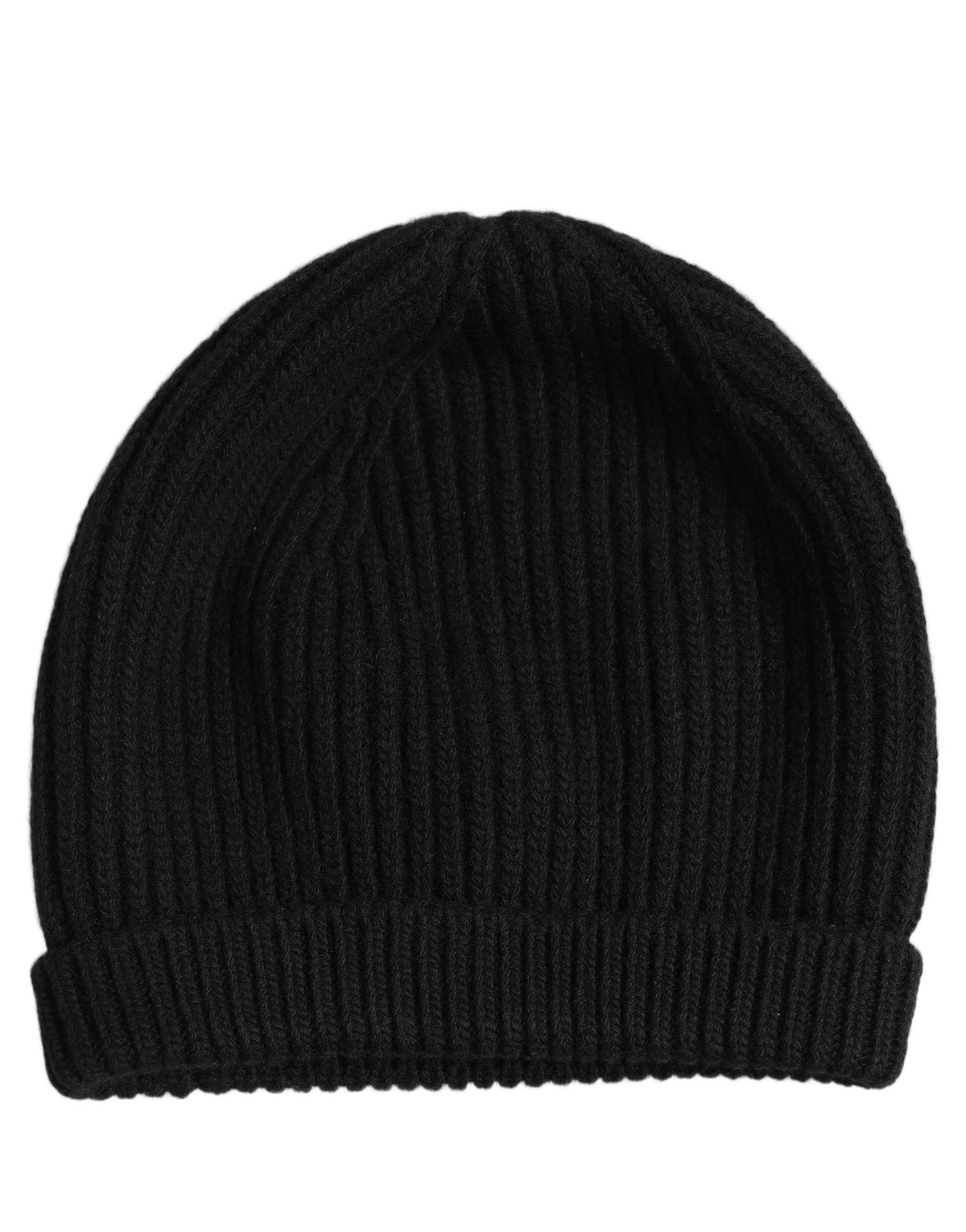 Dolce & Gabbana Homme Bonnet d'hiver en Laine Noir Tricoté Casquette Taille Unique