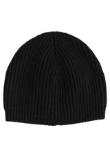 Dolce & Gabbana Hommes Bonnet en Laine Tricoté Noir Hiver Taille Unique