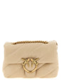 PINKO Beige Lambskin Crossbody Bag