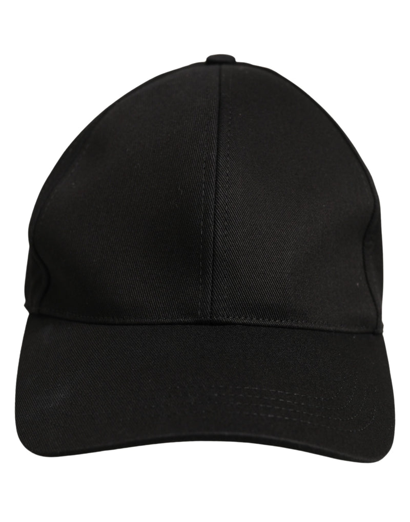 Casquette de Baseball Dolce & Gabbana Homme Noire en Coton 6 Panneaux