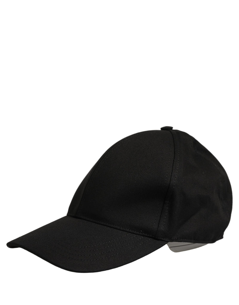 Casquette de Baseball Dolce & Gabbana Homme Noire en Coton 6 Panneaux
