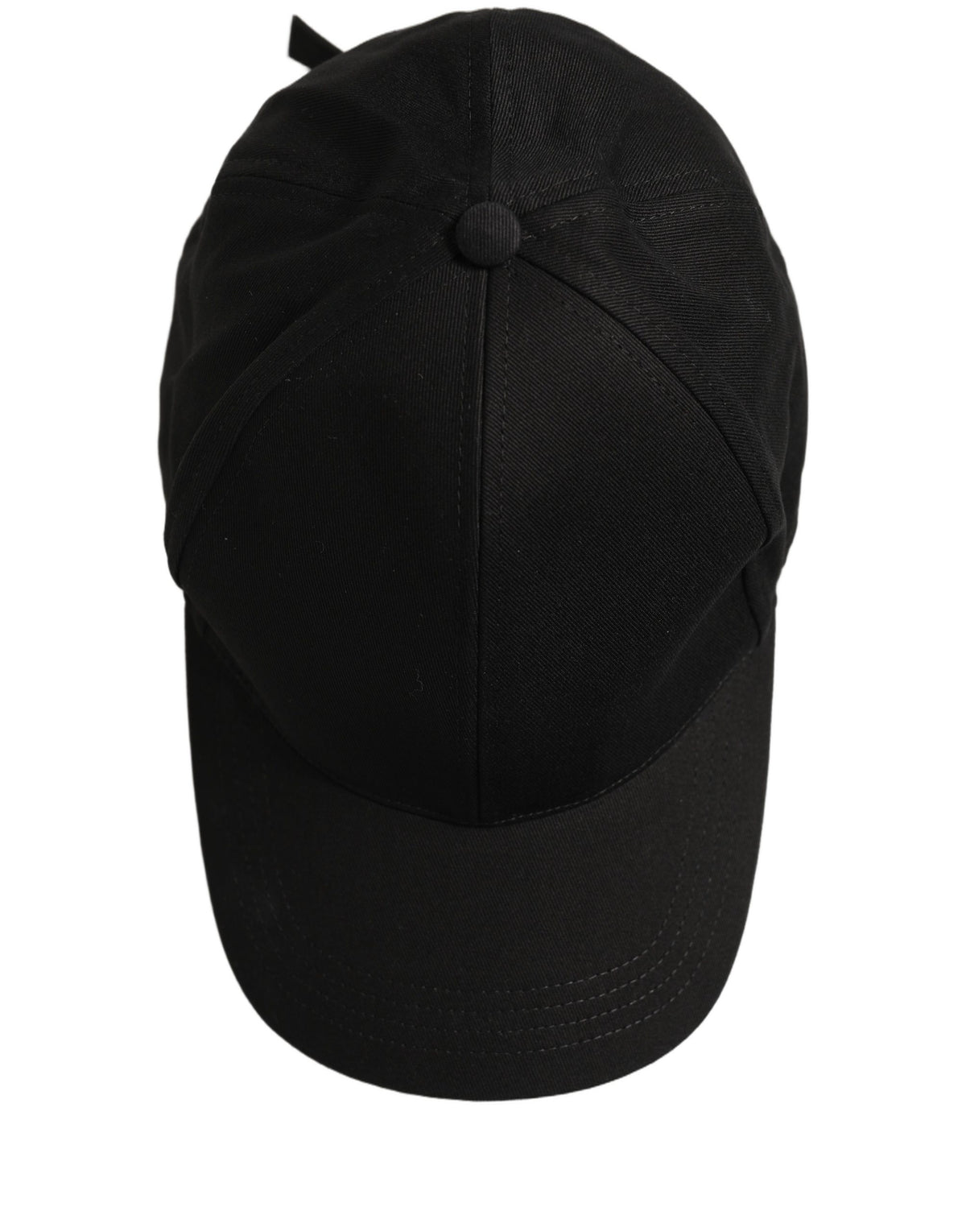 Casquette de Baseball Dolce & Gabbana Homme Noire en Coton 6 Panneaux