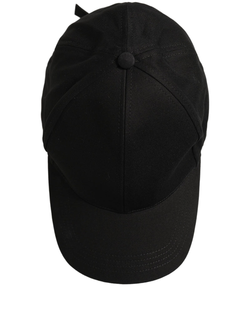 Casquette de Baseball Dolce & Gabbana Homme Noire en Coton 6 Panneaux