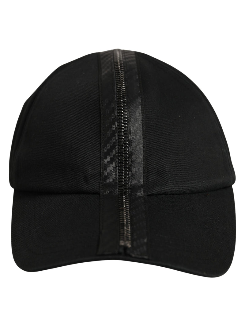 Dolce & Gabbana Men Black Cotton Baseball Cap 6 Panels Hat