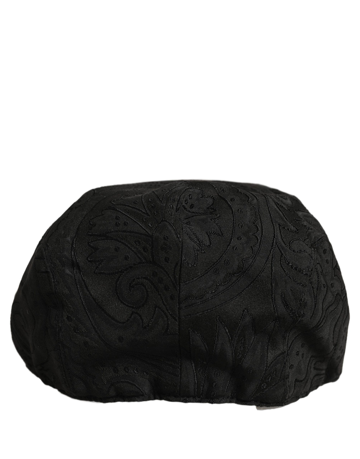 Casquette plate Dolce & Gabbana pour homme en jacquard floral noir
