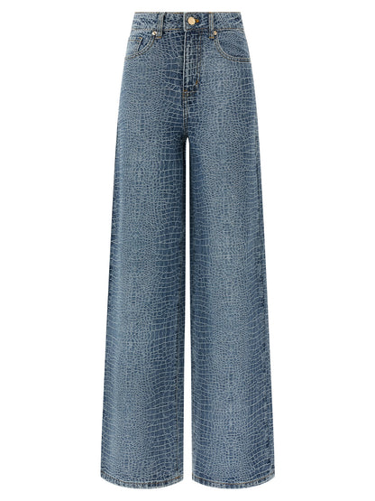 Self-Portrait Blue Cotton Jeans Denim