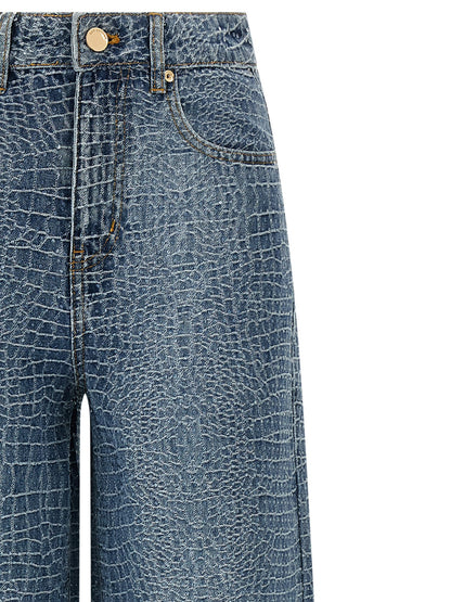 Self-Portrait Blue Cotton Jeans Denim