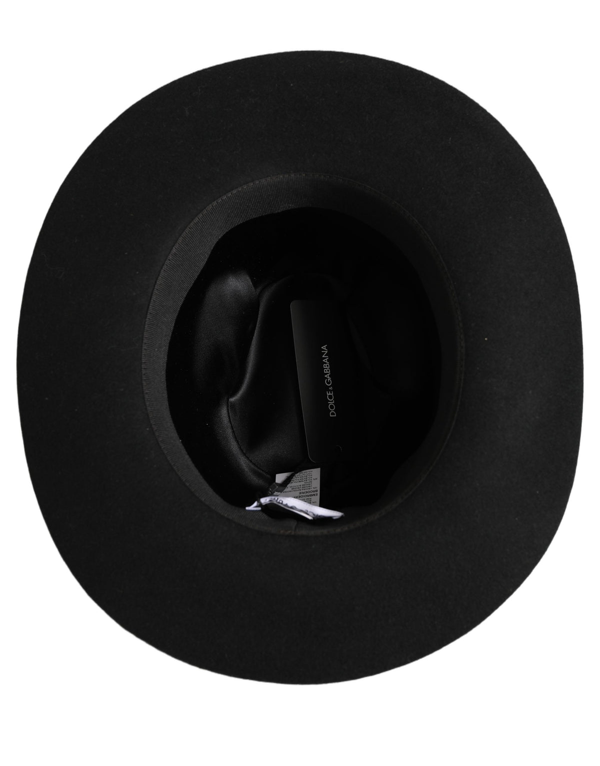 Dolce & Gabbana Homme Noir Classique Large Bord Fedora Chapeau