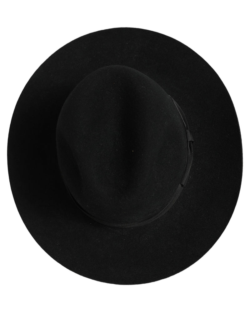Dolce & Gabbana Men Black Classic Wide Brim Fedora Capello Hat
