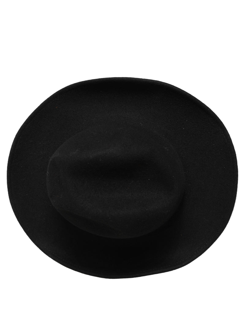 Dolce & Gabbana Men Black Classic Wide Brim Fedora Capello Hat