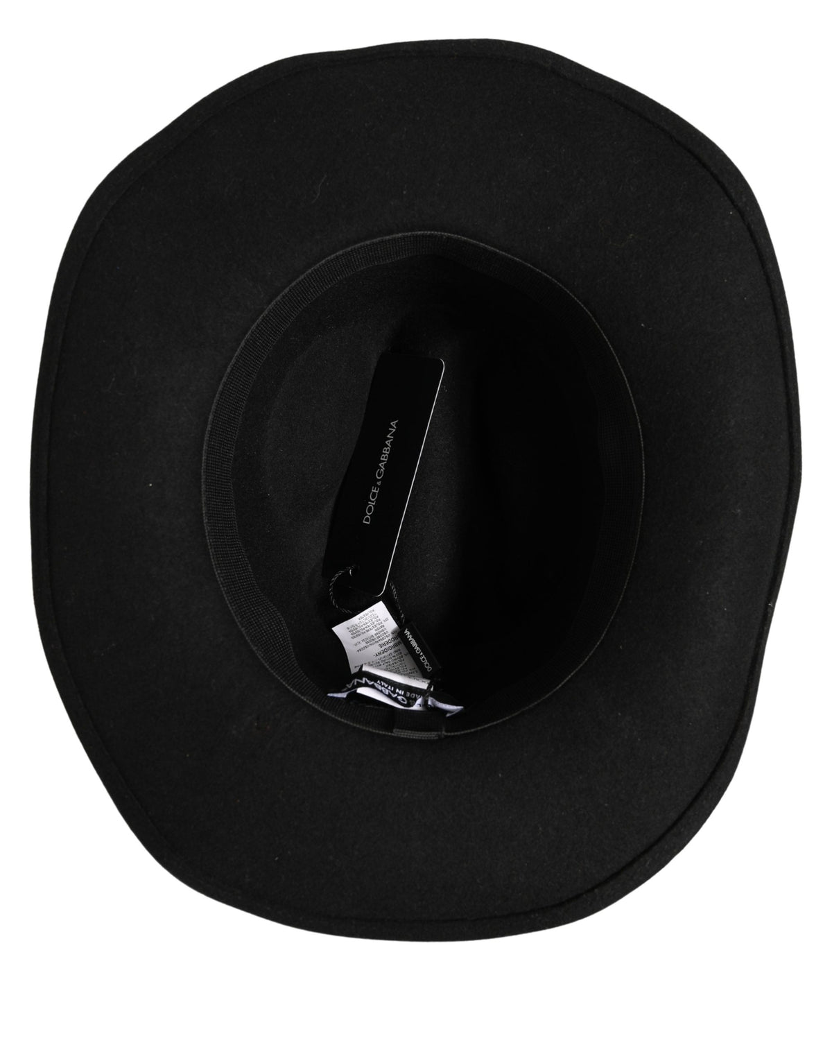 Dolce & Gabbana Homme Noir Classique Large Bord Fedora Chapeau