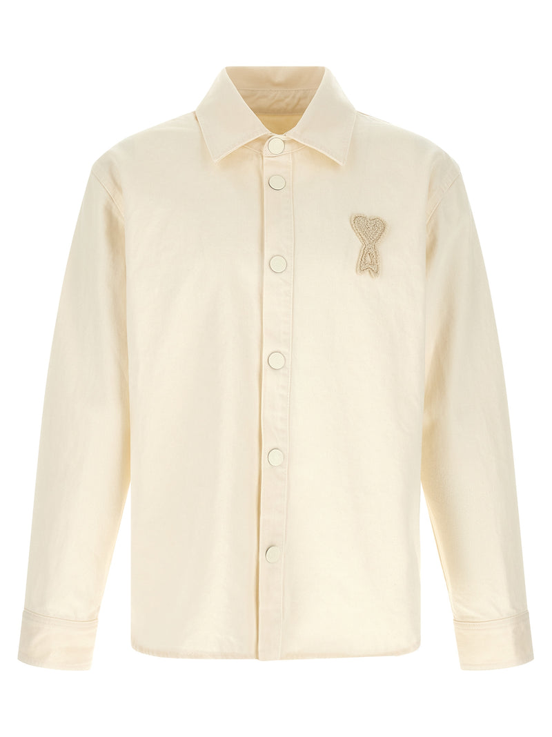 Chemisier en coton beige Ami Paris