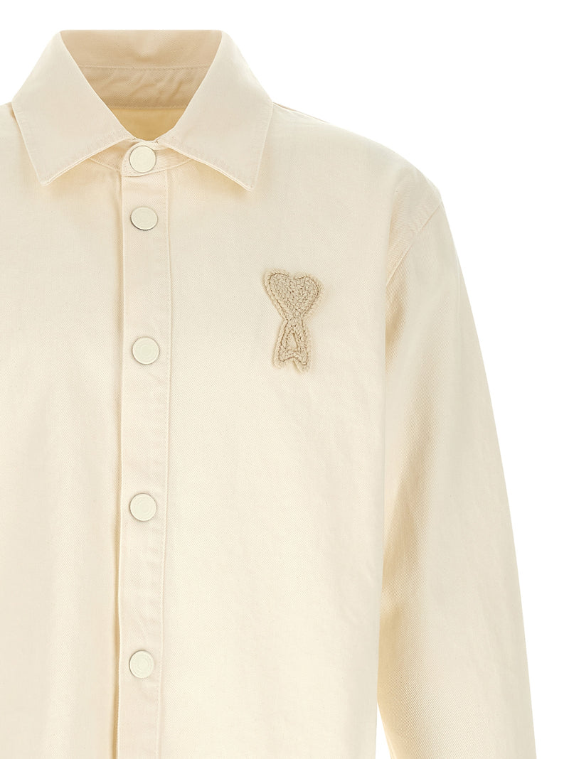 Chemisier en coton beige Ami Paris