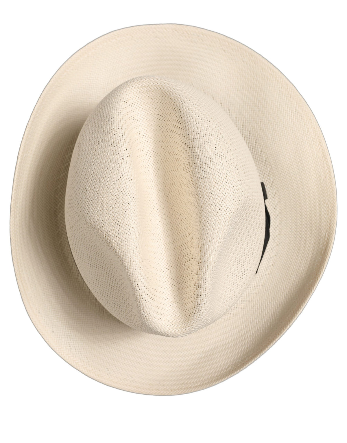Dolce & Gabbana Homme Chapeau Fedora Panama en Paille de Papier Blanc