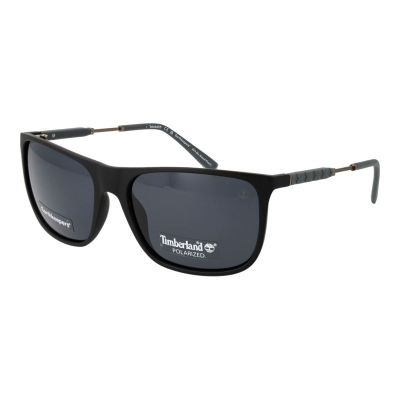 Lunettes de soleil en plastique noires Timberland pour hommes