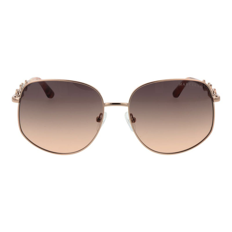 Lunettes de soleil Marciano by Guess en métal doré rose