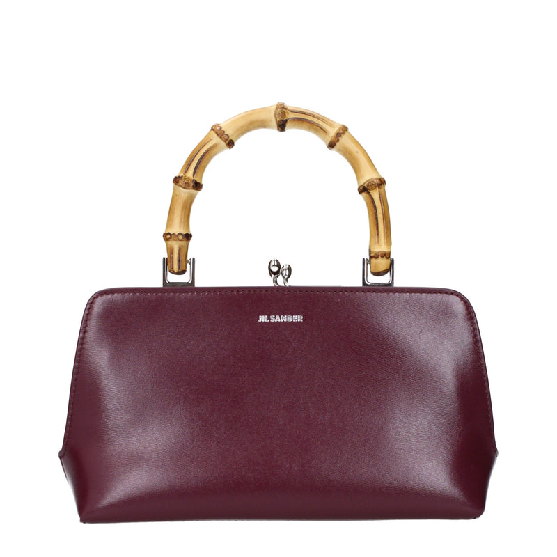 Sac à main en cuir rouge Jil Sander