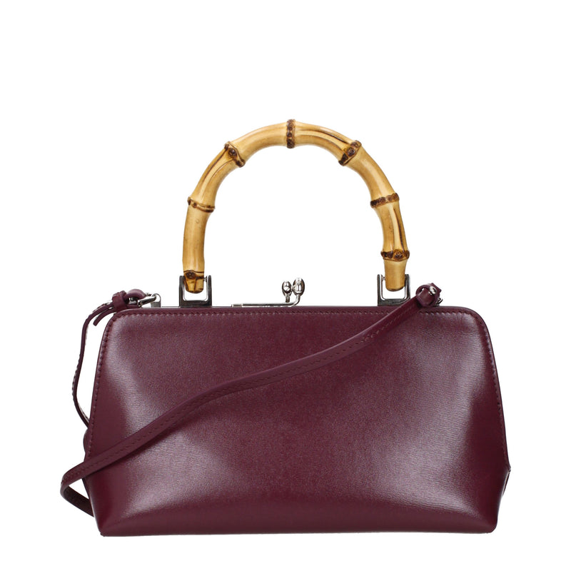 Sac à main en cuir rouge Jil Sander
