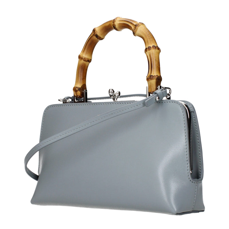 Sac à main en cuir gris Jil Sander
