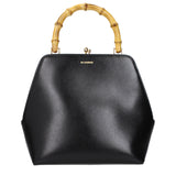 Sac à main en cuir noir Jil Sander