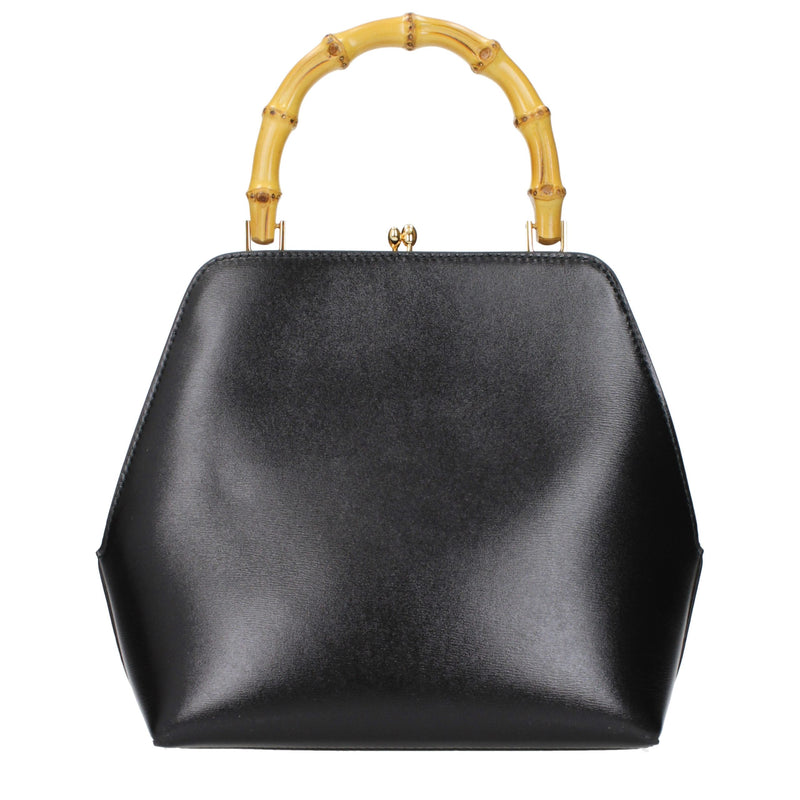 Sac à main en cuir noir Jil Sander