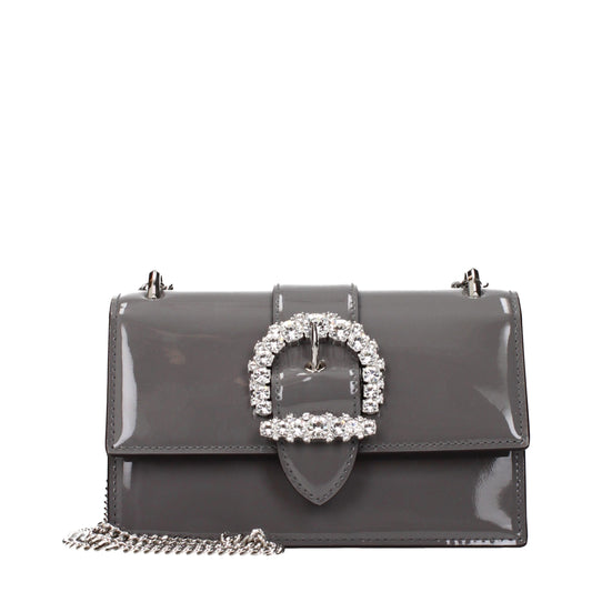Sac à bandoulière Jimmy Choo en cuir gris