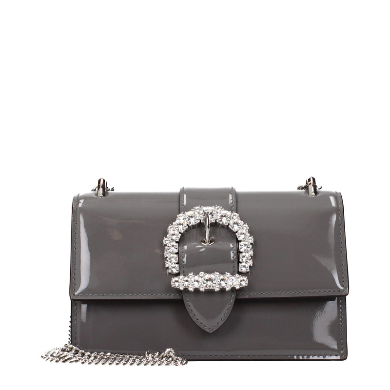 Sac à bandoulière Jimmy Choo en cuir gris
