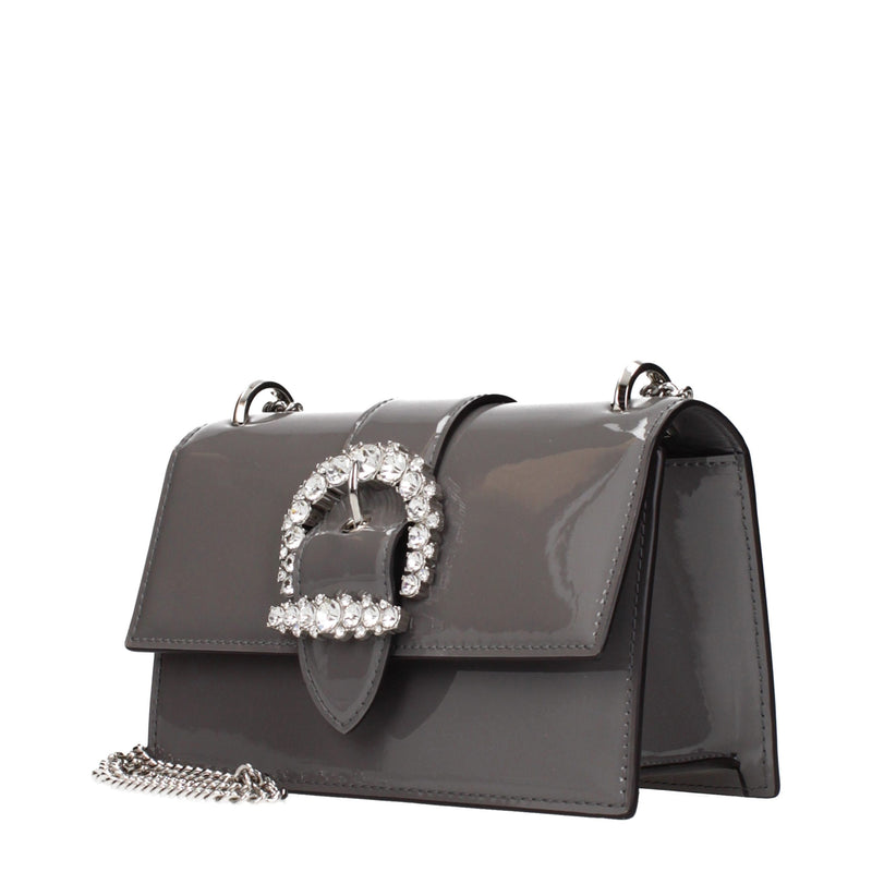 Sac à bandoulière Jimmy Choo en cuir gris