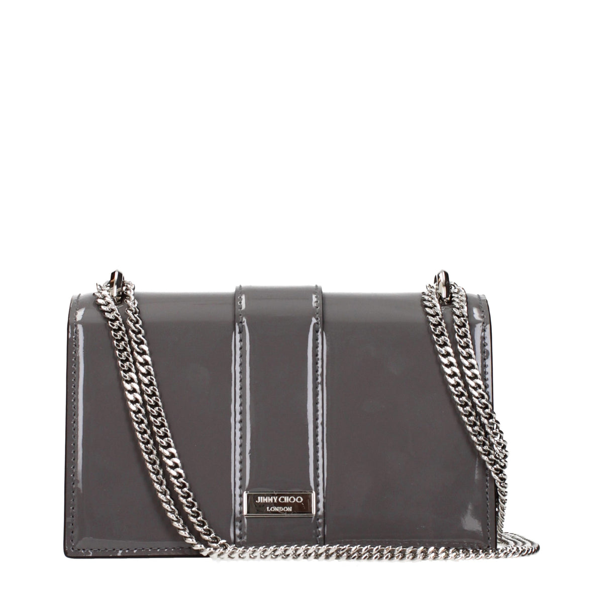 Sac à bandoulière Jimmy Choo en cuir gris