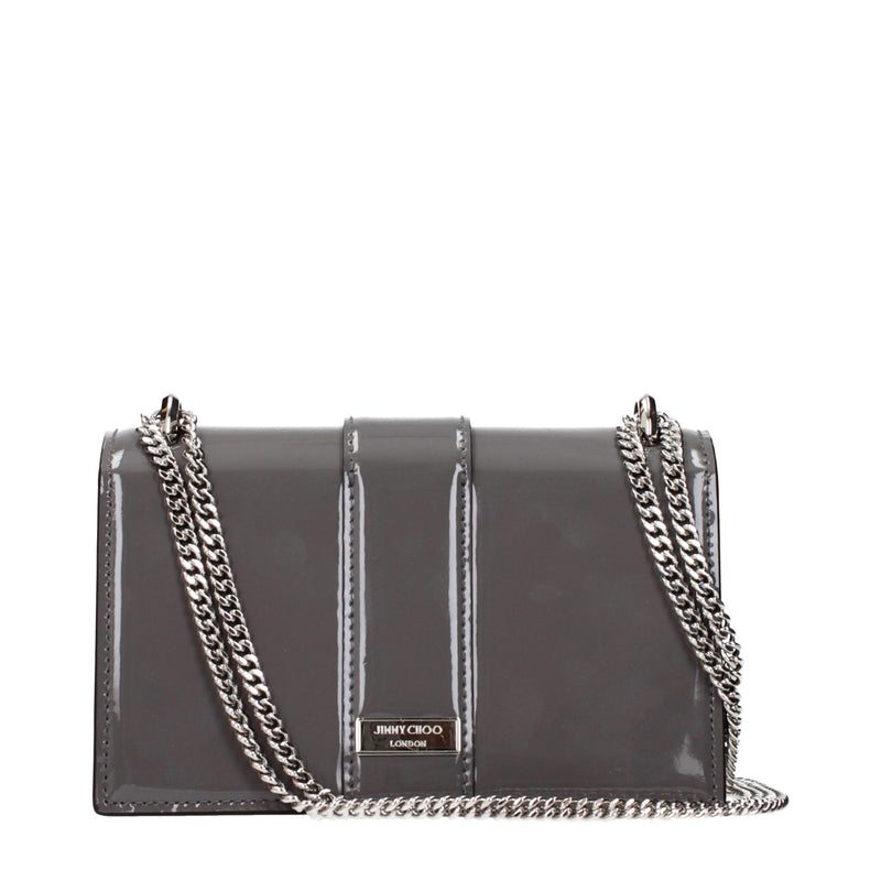 Sac à bandoulière Jimmy Choo en cuir gris