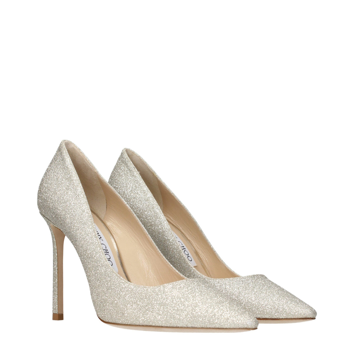 Escarpins Jimmy Choo dorés en plastique à talon haut