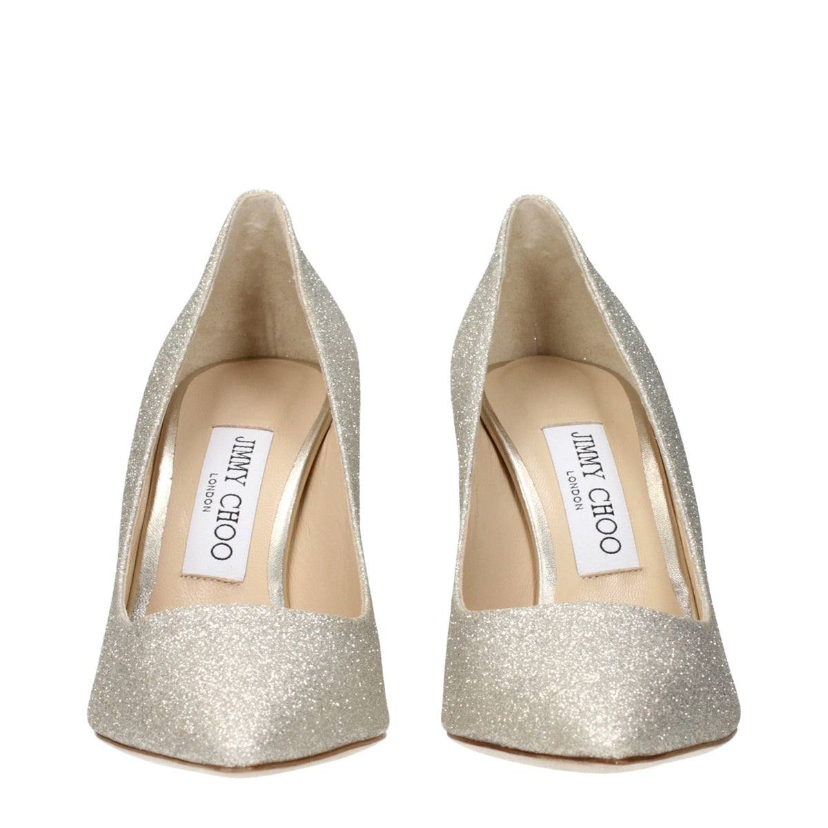 Escarpins Jimmy Choo dorés en plastique à talon haut