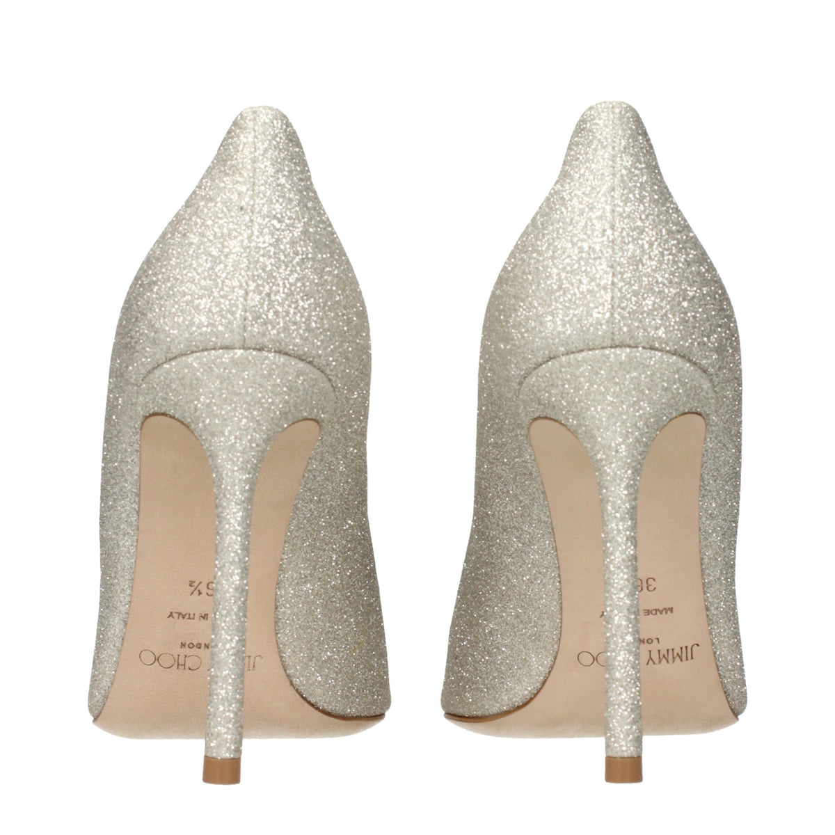 Escarpins Jimmy Choo dorés en plastique à talon haut