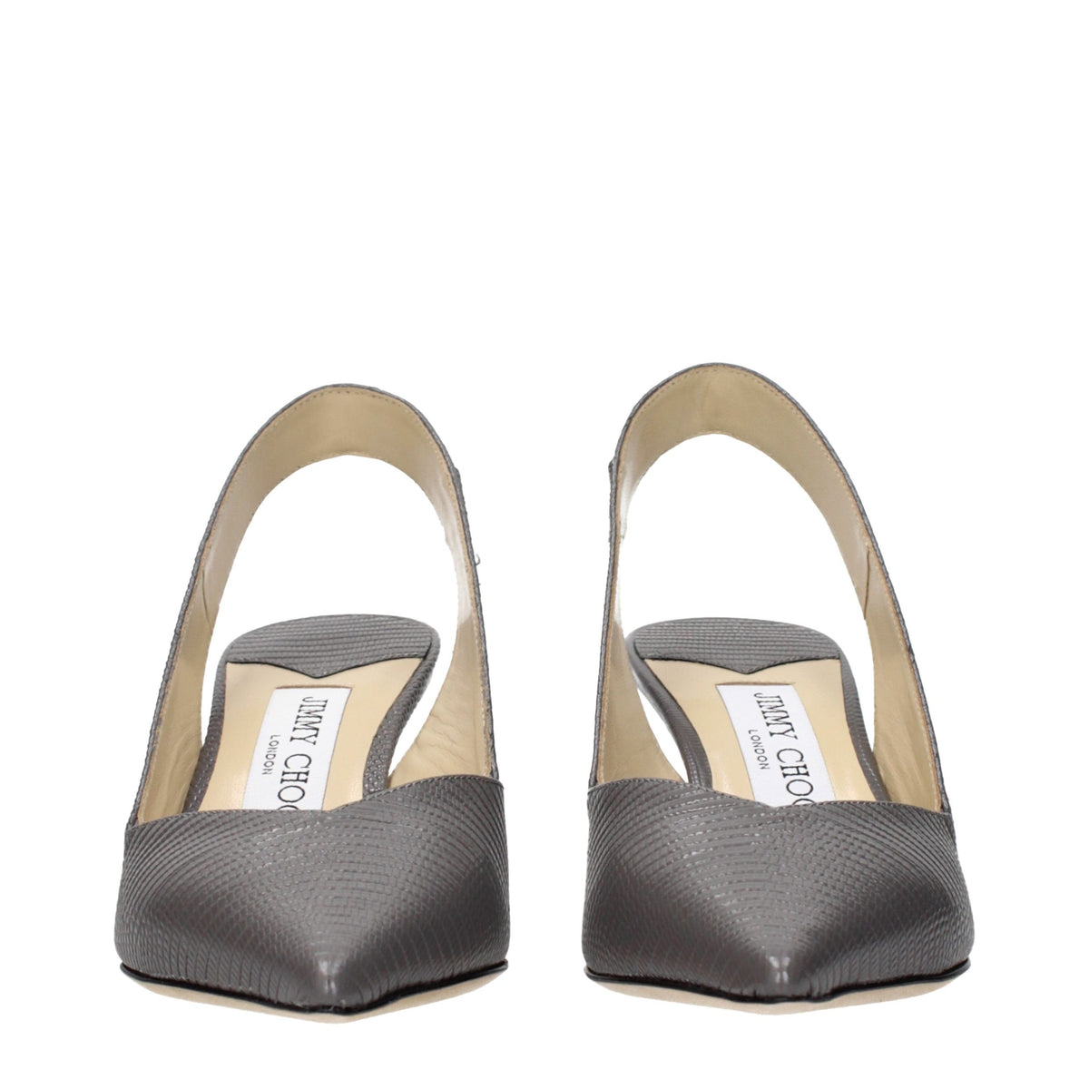 Escarpins à talons hauts en cuir gris de Jimmy Choo