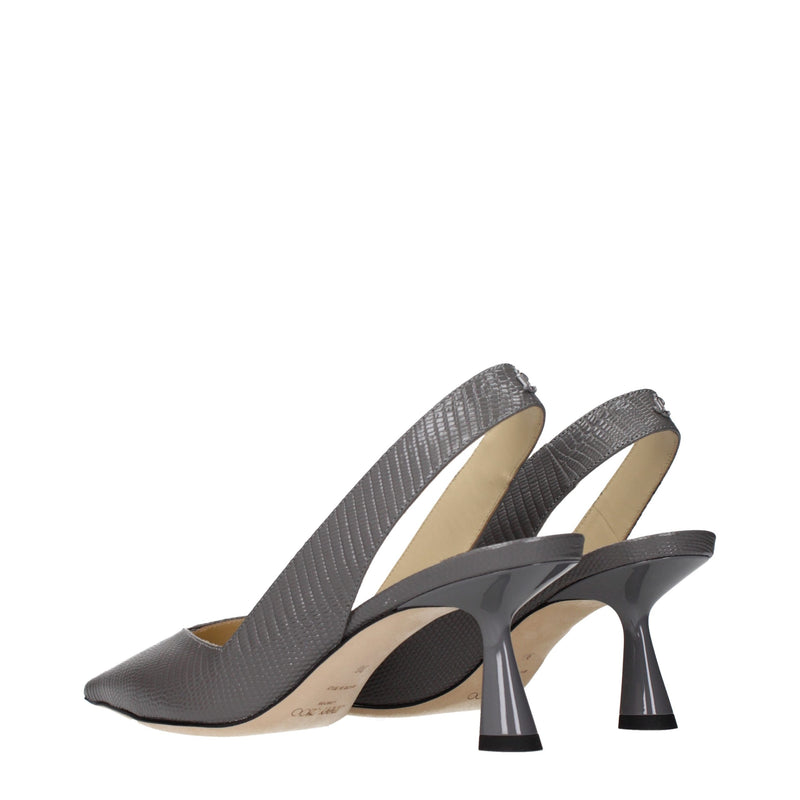 Escarpins à talons hauts en cuir gris de Jimmy Choo