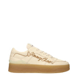Baskets basses en cuir beige Jimmy Choo