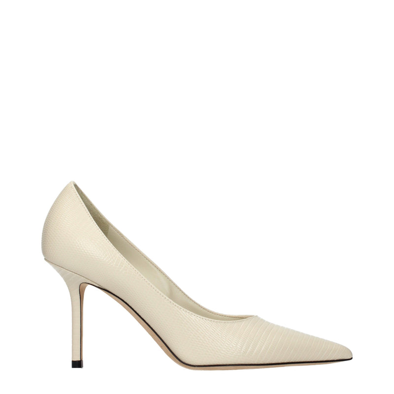 Escarpins Jimmy Choo en cuir beige à talons hauts