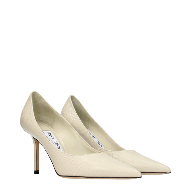 Escarpins Jimmy Choo en cuir beige à talons hauts