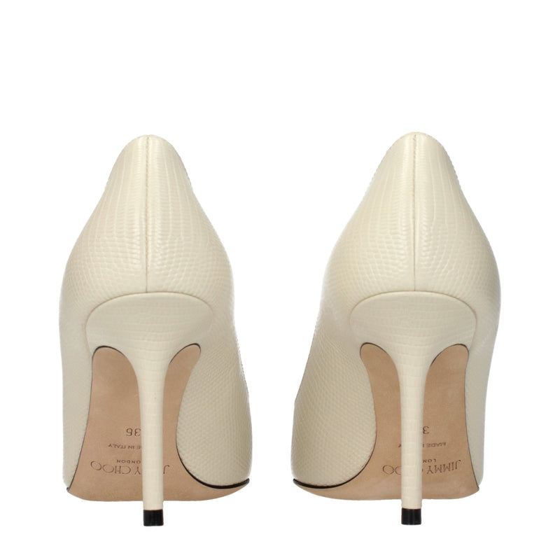 Escarpins Jimmy Choo en cuir beige à talons hauts